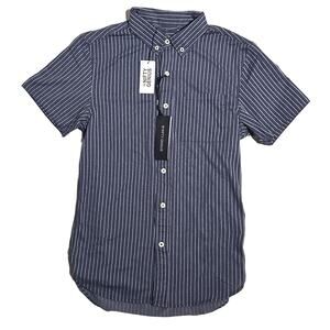NWT Nifty Genius Short Sleeve Button Down Striped Shirt XS
